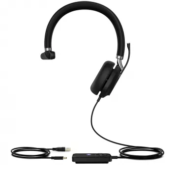 Yealink UH38 Mono Teams - bez akumulatora USB-A-USB vadu austiņas