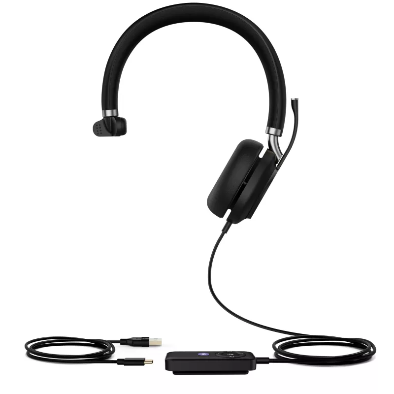 Yealink UH38 Mono Teams - bez akumulatora USB-A-USB vadu austiņas