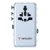 Verbatim Charge 'n' Travel 70W 2C izvelkams universāls ceļojumu adapteris zils