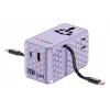 Verbatim Charge 'n' Travel 70W 2C izvelkams universāls ceļojumu adapteris, violets