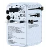 Verbatim Charge 'n' Travel 100W universāls ceļojumu adapteris ar ievelkamu kabeli, zils