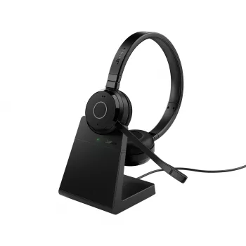 Jabra Evolve 65 TE - Link390a MS Stereo (ar statīvu), vadu un bezvadu, 20 - 20000 Hz, birojam/zvanu centram, 106,3 g, austiņas, melna