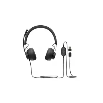 LOGITECH Zone Wired - USB-C / USB-A - Austiņas - Msft Teams Zone - Melna