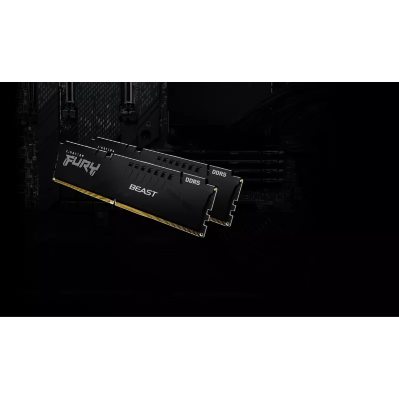 Kingston Technology FURY Beast 16GB 5600MT/s DDR5 CL36 DIMM Melns