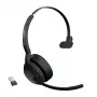 Jabra Evolve2 55 - Link380a MS Mono, bezvadu, biroja/zvanu centrs, 20 - 20000 Hz, 130 g, austiņas, melna