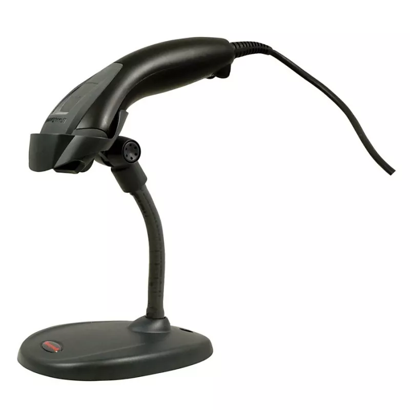 HONEYWELL Barcode Scanner Voyager 1200g USB Kit - Includes Melns Scanner 1200g & Rigid Presentation Stand & Coiled USB Type A kabelis 3m