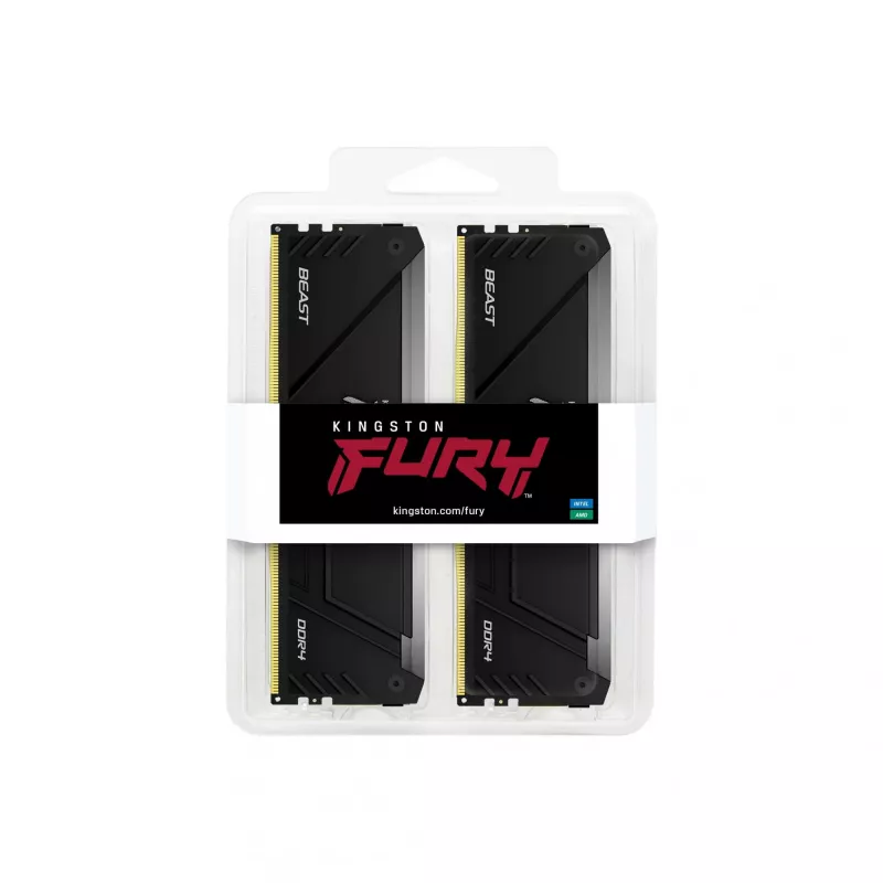 Kingston Technology FURY Beast 32GB 3200MT/s DDR4 CL16 DIMM (komplektā 2) RGB
