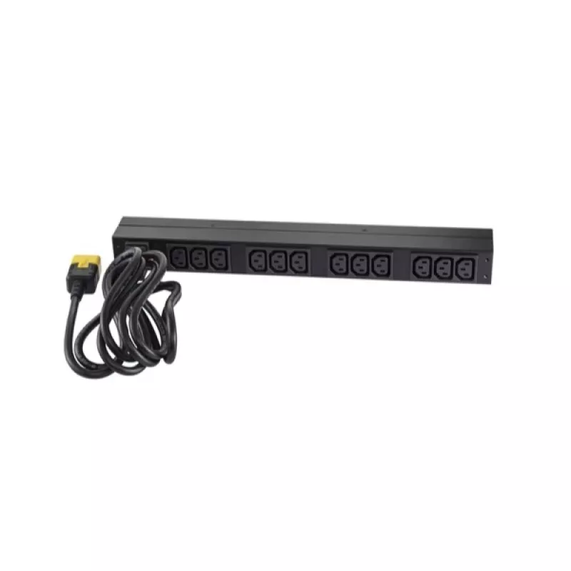 APC NetShelter Basic Rack PDU, 1U, 1PH, 3,7kW 230V 16A vai 3,3kW 208V 16A, x12 C13 rozetes, C20 vads