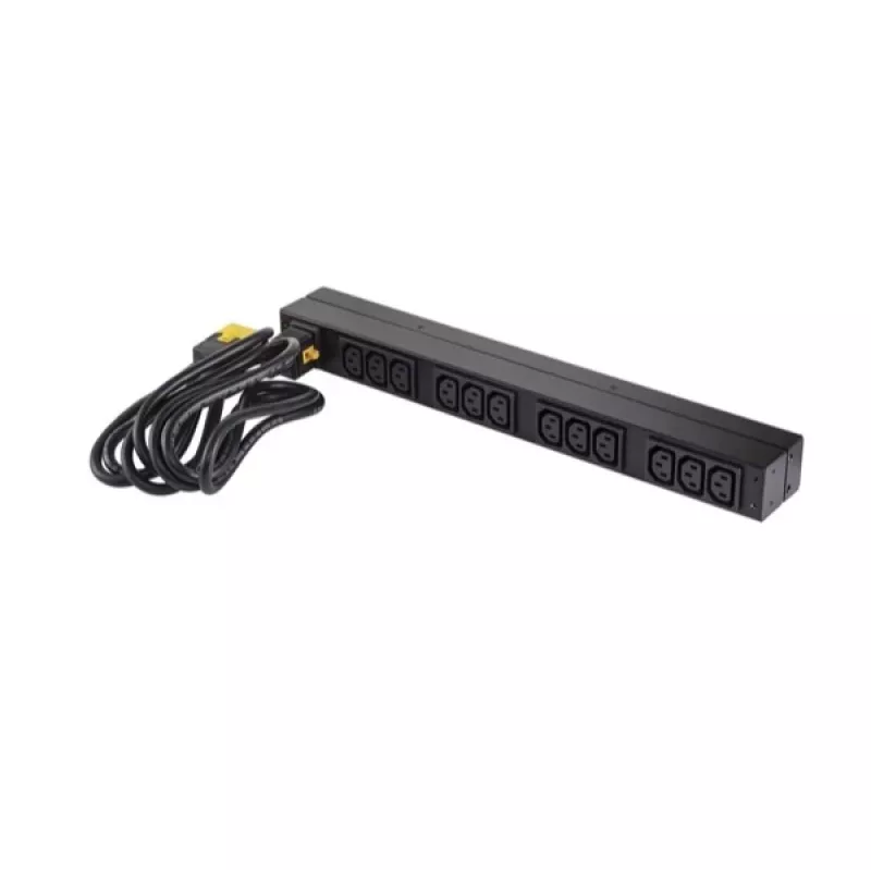 APC NetShelter Basic Rack PDU, 1U, 1PH, 3,7kW 230V 16A vai 3,3kW 208V 16A, x12 C13 rozetes, C20 vads