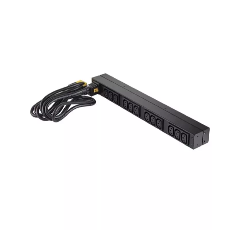 APC NetShelter Basic Rack PDU, 1U, 1PH, 3,7kW 230V 16A vai 3,3kW 208V 16A, x12 C13 rozetes, C20 vads