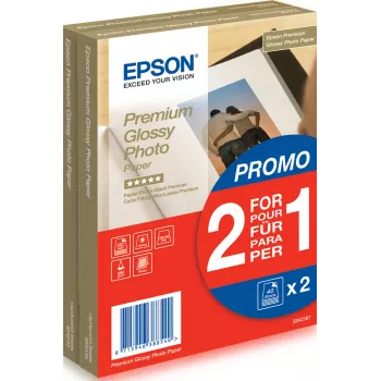 Epson Premium Glossy Photo Paper - 10x15cm - 2x 40 lapas