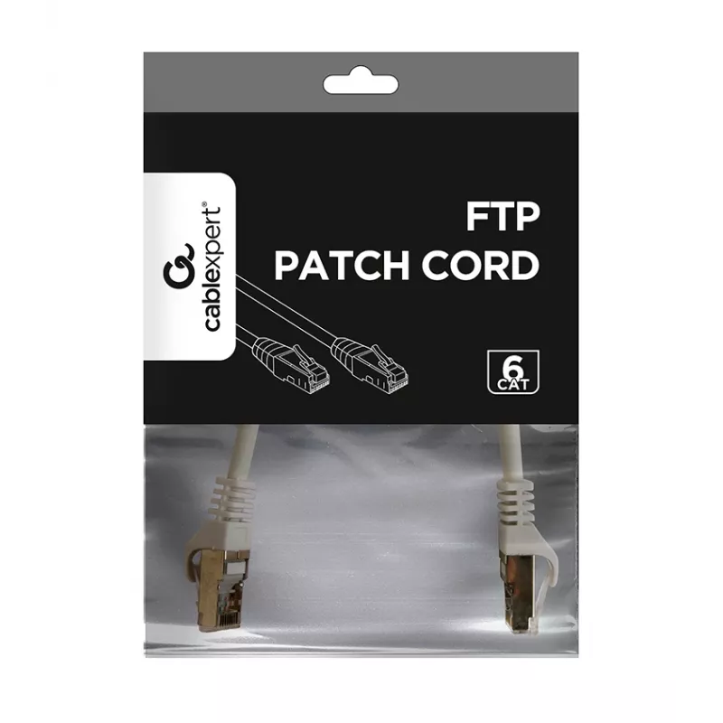 GEMBIRD komutācijas kabelis - CAT6 - FTP - 25 cm - pelēks