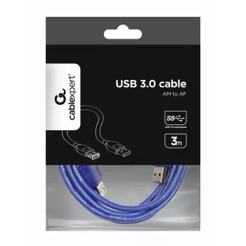 GEMBIRD USB 3.0 pagarinātāja kabelis 3 m
