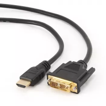 GEMBIRD HDMI uz DVI vīrišķais-vīrišķais kabelis ar zeltītiem savienotājiem 2,0 m lieltirgotāja iepakojumā