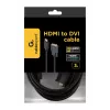 HDMI uz DVI-D kabelis GEMBIRD CC-HDMI-DVI-10 3 m, melns, tēviņš-tēviņš, apzeltīti kontakti