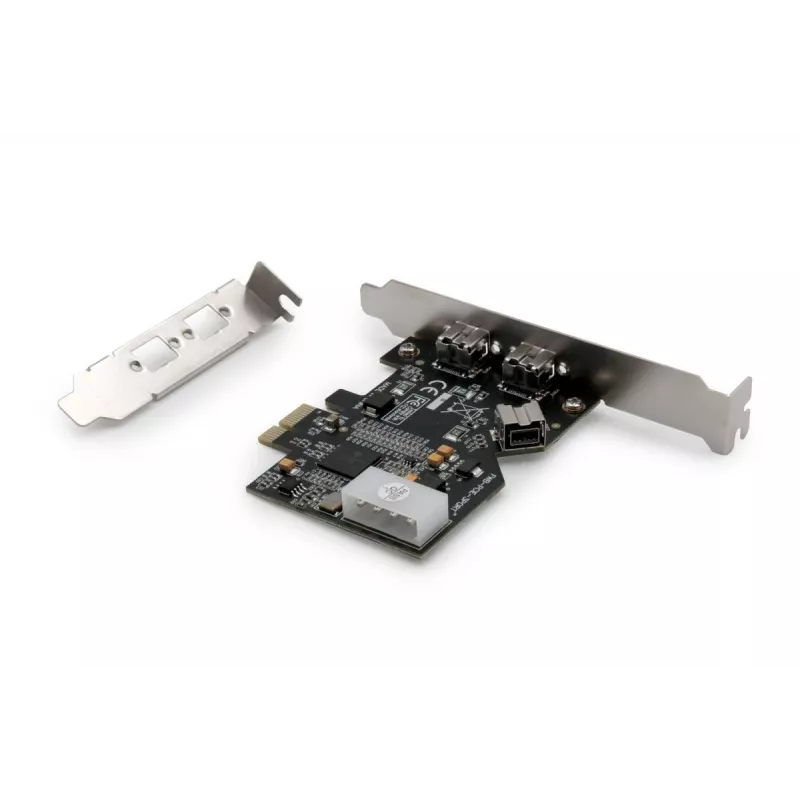 DIGITUS IEEE 1394b saskarnes karte, PCI-e ar 3 pieslēgvietām, 2x 9 kontaktu ārējā +1x 9 kontaktu iekšējā