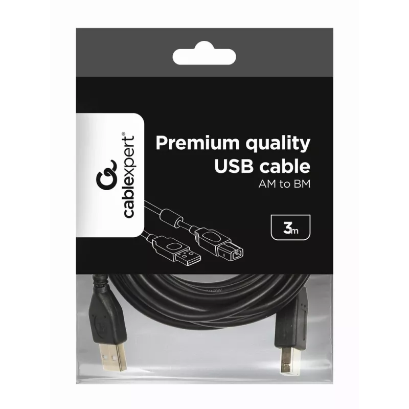 GEMBIRD Premium Quality USB A-spraudnis uz B-spraudni, 3 m