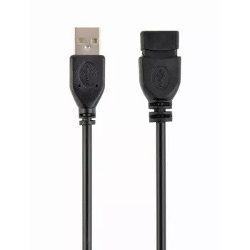 GEMBIRD USB 2.0 Type-A uz USB Type-A pagarinātāja kabelis (AM/AF), 1m - melns