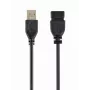 GEMBIRD USB 2.0 Type-A uz USB Type-A pagarinātāja kabelis (AM/AF), 1m - melns