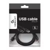 GEMBIRD USB 2.0 Type-A uz USB Type-A pagarinātāja kabelis (AM/AF), 1m - melns