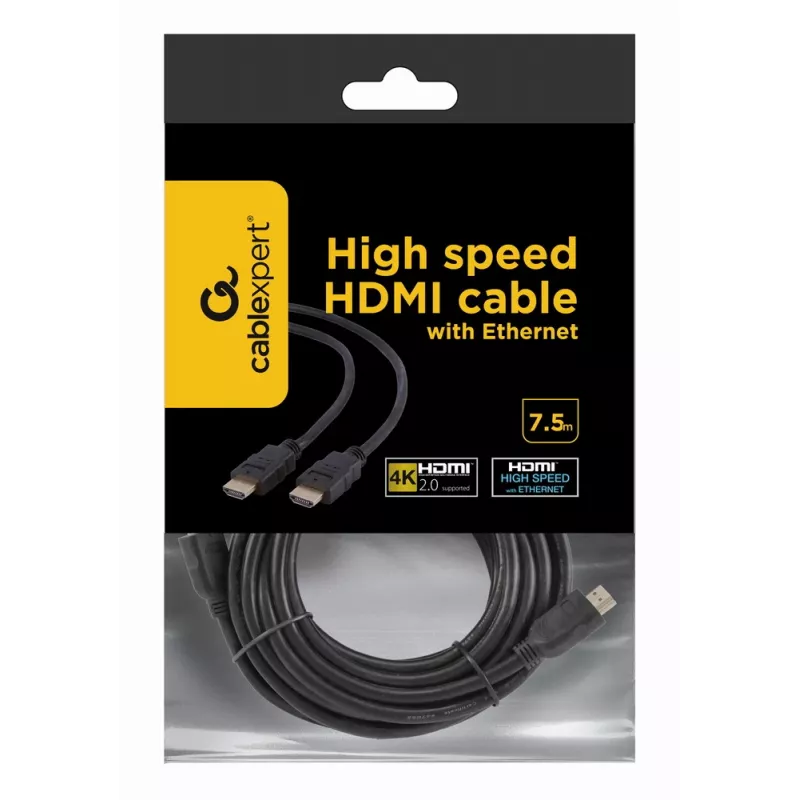 GEMBIRD HDMI V.1.4 vīriešu-vīriešu kabelis / 7,5m lielapjoma iepakojums (cc-hdmi4-7.5m)