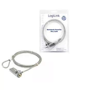 LogiLink NBS002 klēpjdatoru drošības slēdzene ar kombinācijas kabeli 1,5 m