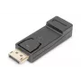 DIGITUS ASSMANN DisplayPort adapteris, DP - HDMI type A V/M, ar fiksatoru, CE melns