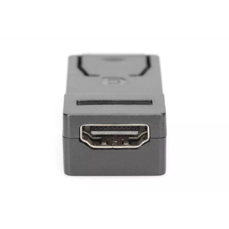 DIGITUS ASSMANN DisplayPort adapteris, DP - HDMI type A V/M, ar fiksatoru, CE melns