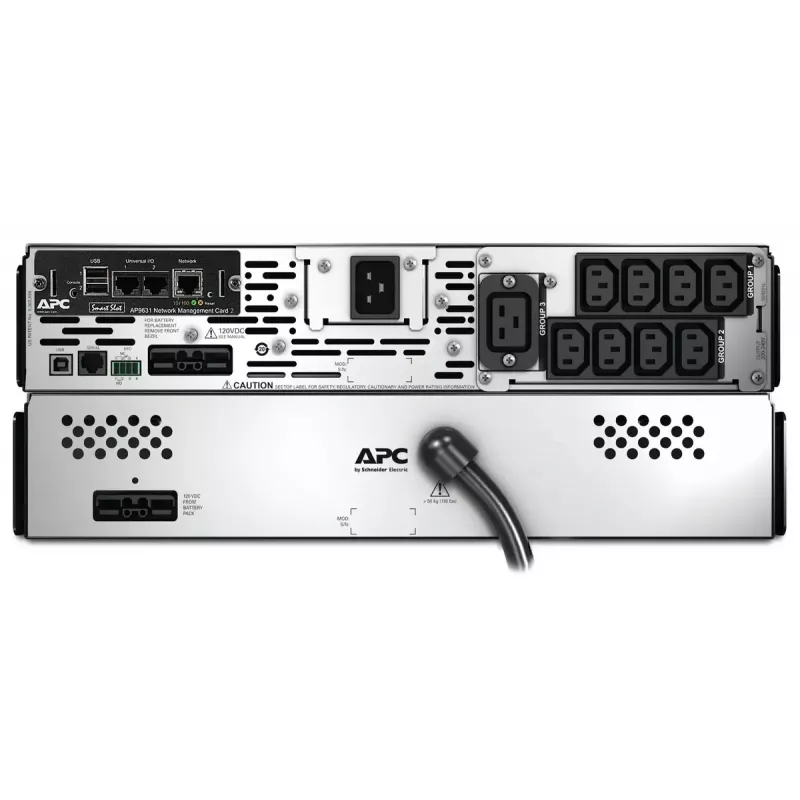 APC Smart-UPS X SMX3000RMHV2UNC - 3000VA, 8x C13, 1x C19 kontaktligzda, USB, paplašināms darbības laiks, NMC