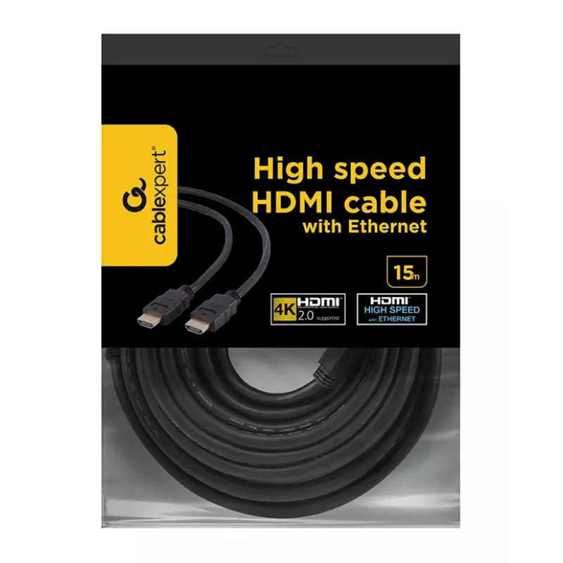 GEMBIRD HDMI V.1.4 vīriešu-vīriešu kabelis / 15m lielapjoma iepakojums (CC-HDMI4-15M)