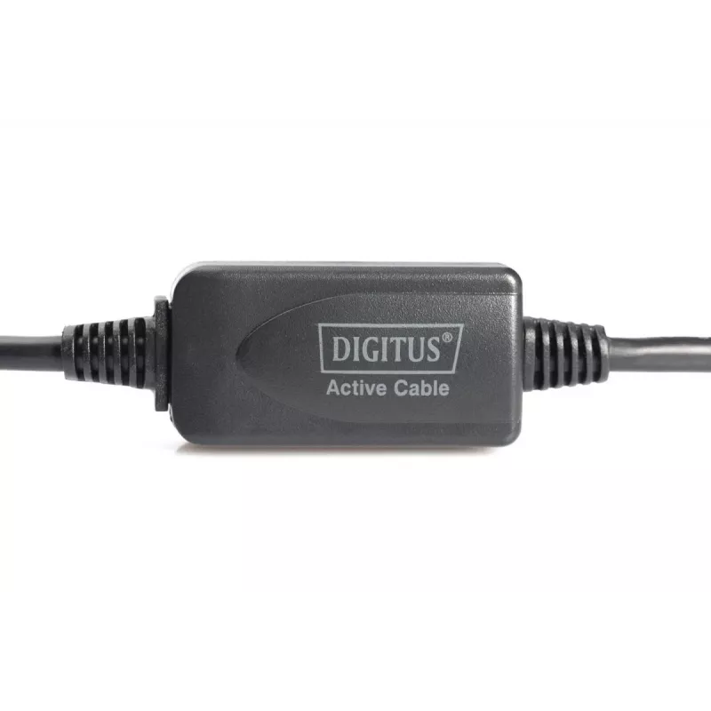 DIGITUS USB 2.0 atkārtotāja kabelis USB A spraudnis / sievišķais 10m (DA-73100-1)