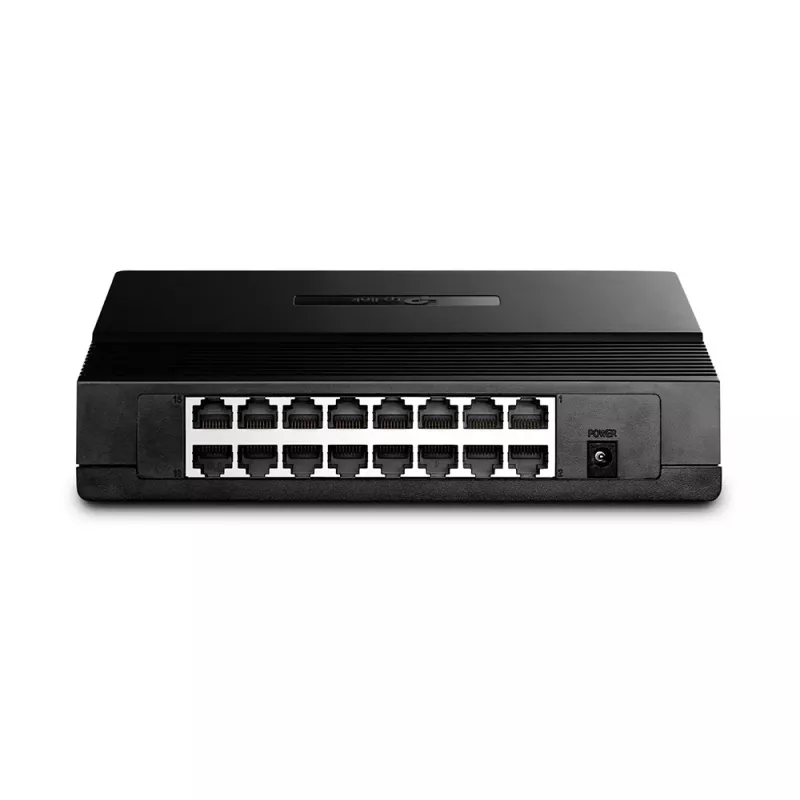 TP-Link 16 portu 10/100Mbps galddatora slēdzis, nepārvaldāms, Fast Ethernet (10/100), pilns duplekss, montāža statīvā, montāža pie sienas