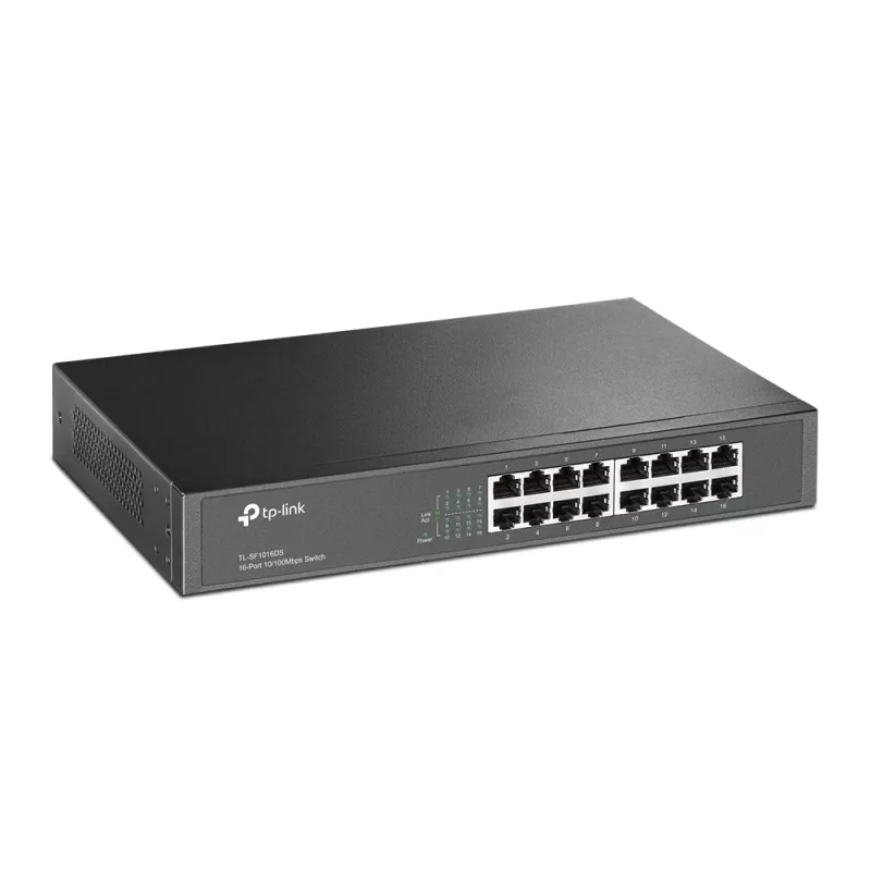 TP-Link TL-SF1016DS tīkla slēdzis Nepārvaldāms Fast Ethernet (10/100) 1U Melns