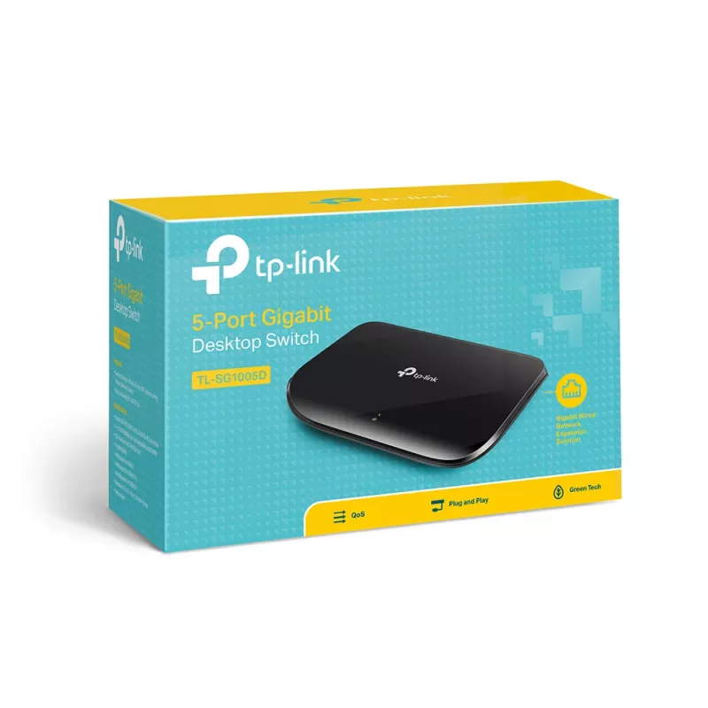TP-Link 5 portu Gigabit tīkla slēdzis datoram, nepārvaldāms, Gigabit Ethernet (10/100/1000), pilns duplekss
