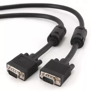 GEMBIRD Premium VGA HD15M/HD15M dubultā ekrānējuma ar 2*ferīta serdi 2.0m kabelis/ Melns