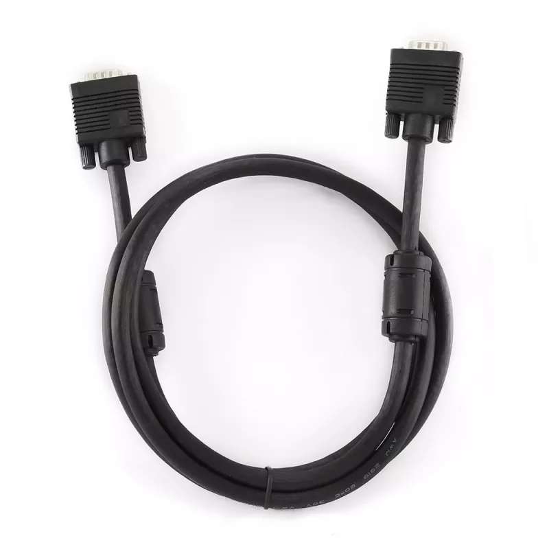 GEMBIRD Premium VGA HD15M/HD15M dubultā ekrānējuma ar 2*ferīta serdi 2.0m kabelis/ Melns