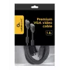 GEMBIRD Premium VGA HD15M/HD15M dubultā ekrānējuma ar 2*ferīta serdi 2.0m kabelis/ Melns