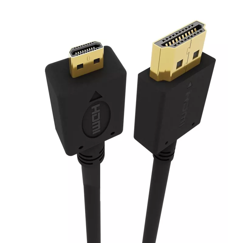 GEMBIRD HDMI vīrieša–mikro D-vīrieša kabelis ar zeltītiem savienotājiem, 2,0 m, melns