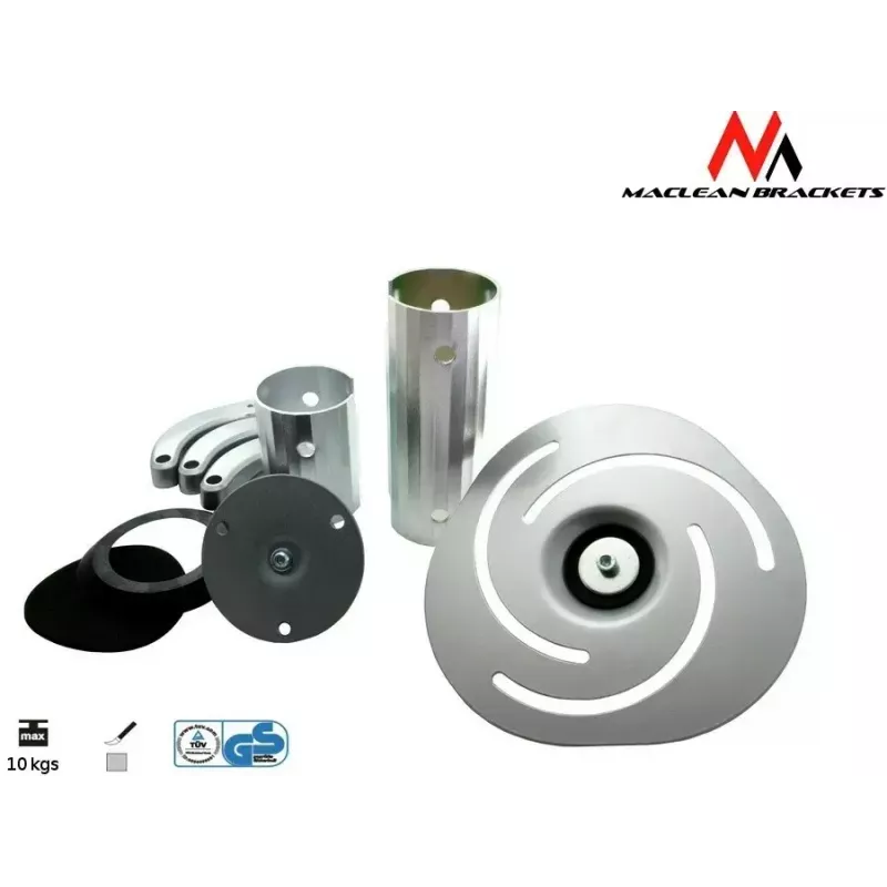 Griestu stiprinājums MACLEAN MC-515 projektoriem, regulējams augstums 80–170 mm, kravnesība 10 kg