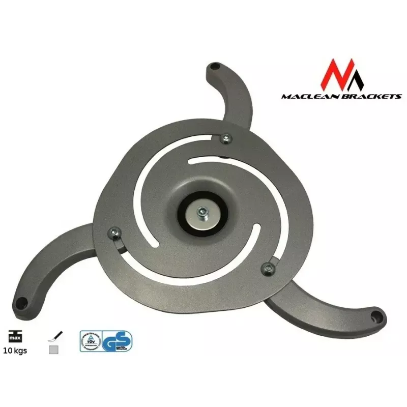 Griestu stiprinājums MACLEAN MC-515 projektoriem, regulējams augstums 80–170 mm, kravnesība 10 kg