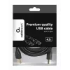 GEMBIRD Premium Quality USB A-spraudnis uz B-spraudni kabelis 4.5m - Melns