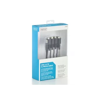 DIGITUS USB 2.0 To 4x Rs232 kabelis 1.5m