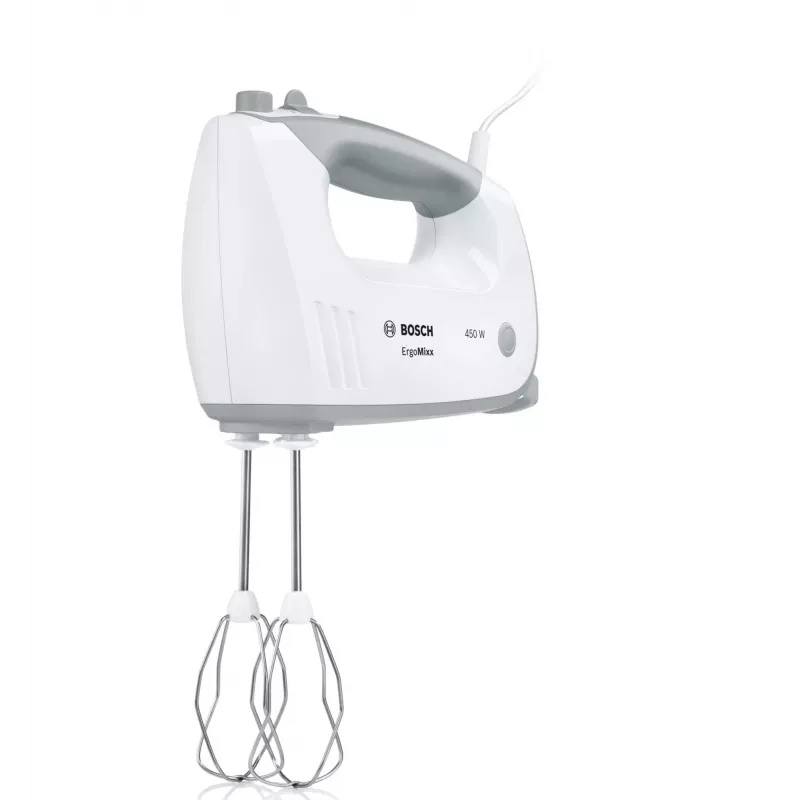Bosch MFQ36460 ErgoMixx rokas mikseris ar statīvu un bļodu 450 W balts