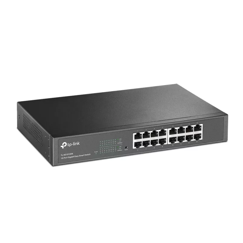 TP-Link 16 portu Gigabit Easy Smart tīkla slēdzis, pārvaldīts, L2, Gigabit Ethernet (10/100/1000), stiprināšana statīvā, 1U
