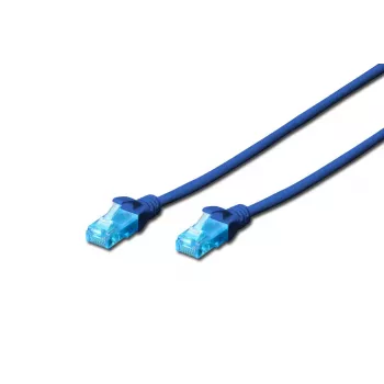 DIGITUS komutācijas kabelis - Cat 5e - U-UTP - Snagless - 1m - Zils