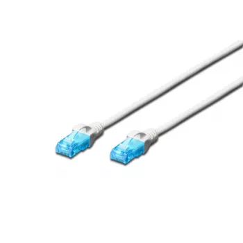 DIGITUS komutācijas kabelis - Cat 5e - U-UTP - Snagless - 3m - balts