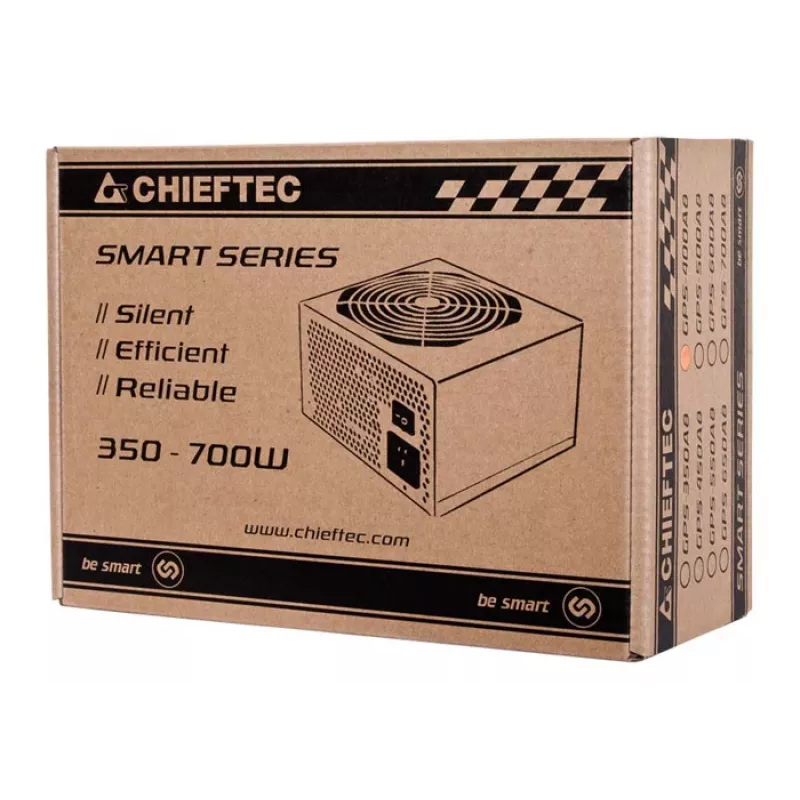 Chieftec Smart GPS-500A8 barošanas bloks 500 W 20+4 kontaktu ATX ATX melns
