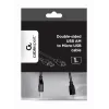 GEMBIRD abpusēji lietojams USB 2.0 AM uz Micro-USB kabelis, 1 m - melns