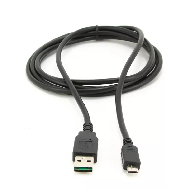 GEMBIRD abpusēji lietojams USB 2.0 AM uz Micro-USB kabelis, 1 m - melns