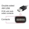 GEMBIRD abpusēji lietojams USB 2.0 AM uz Micro-USB kabelis, 1 m - melns
